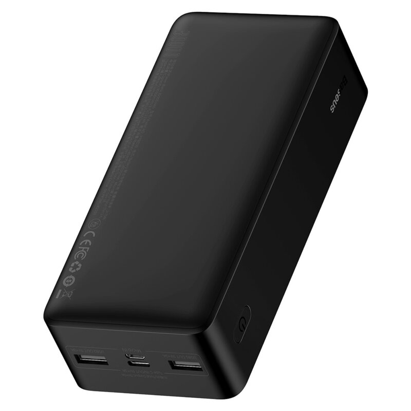 Baterie externa 30000mAh Baseus, 2xUSB, USB-C, Micro-USB, negru, PPBD050201