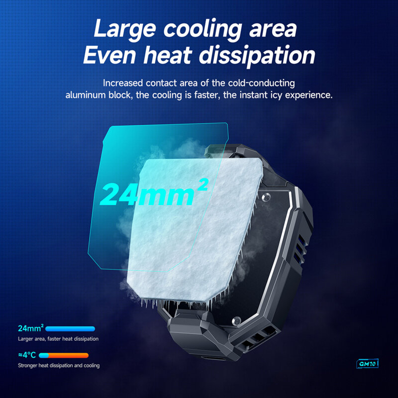 Cooler racire pentru telefon Hoco GM10 + cablu Type-C, negru