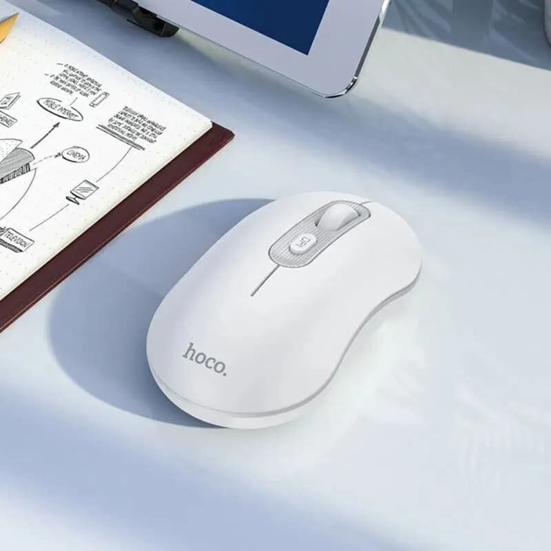 Mouse wireless pentru laptop 1600 DPI Hoco GM21, alb