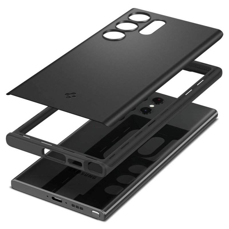 Husa Samsung Galaxy S23 Ultra Spigen Thin Fit, negru