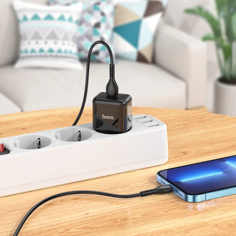 Incarcator priza Type-C Fast Charging PD30W Hoco N32, negru