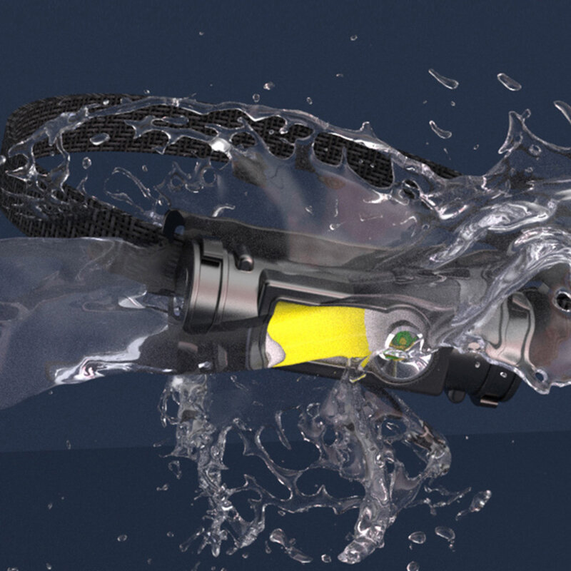 Lampa de cap cu LED profesionala Techsuit, negru, HL-B-04