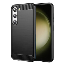 Husa Samsung Galaxy S23 Plus Techsuit Carbon Silicone, negru