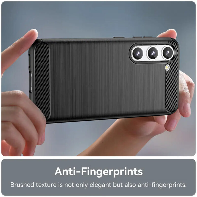 Husa Samsung Galaxy S23 Techsuit Carbon Silicone, negru