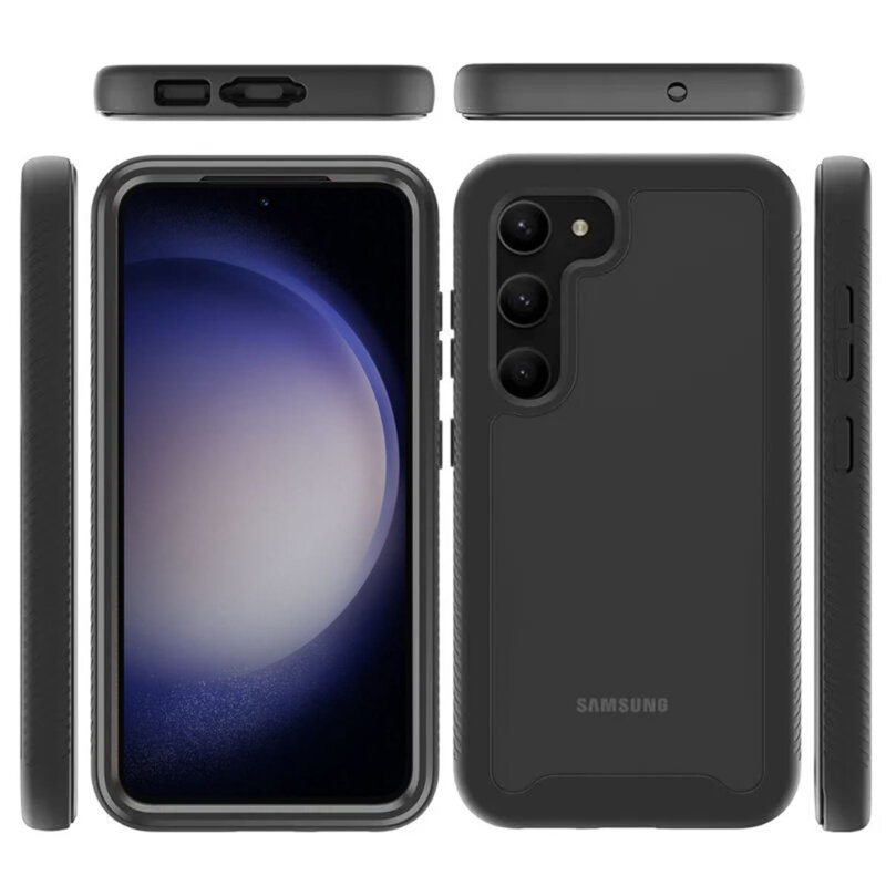 [Pachet 360°] Husa + folie Samsung Galaxy S23 Techsuit Defense, negru