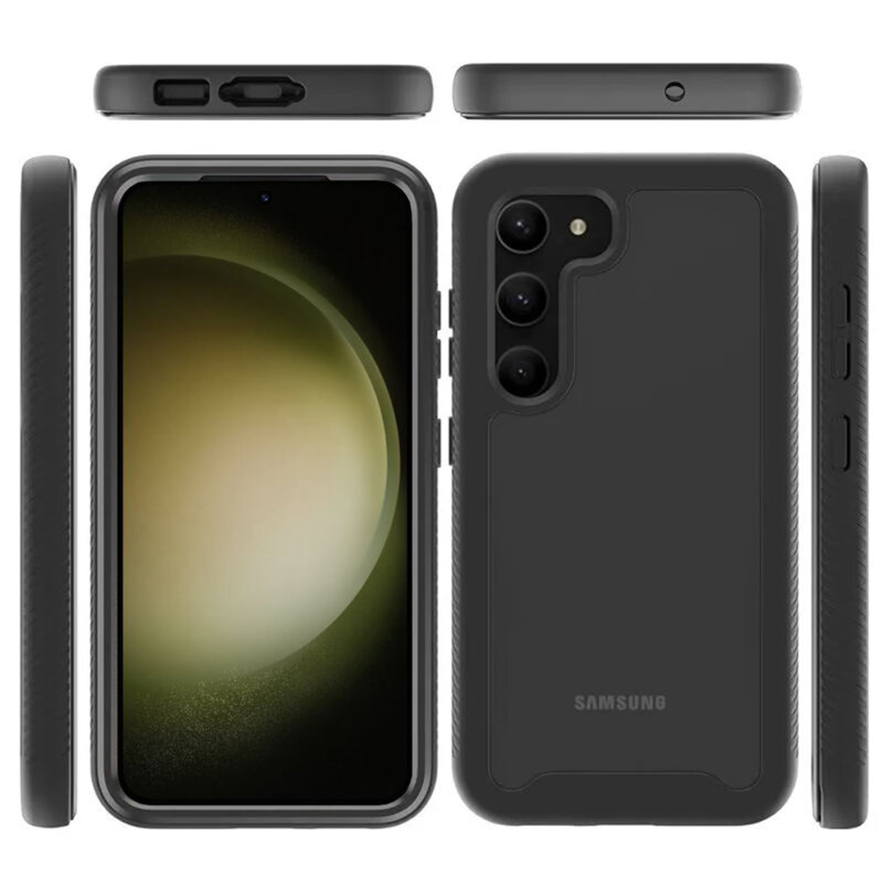 [Pachet 360°] Husa + folie Samsung Galaxy S23 Plus Techsuit Defense, negru