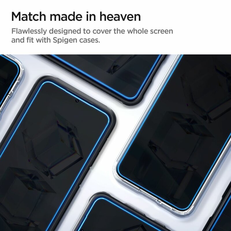 [Pachet 2x] Folie Samsung Galaxy S23 Spigen Glas.tR EZ Fit, transparenta