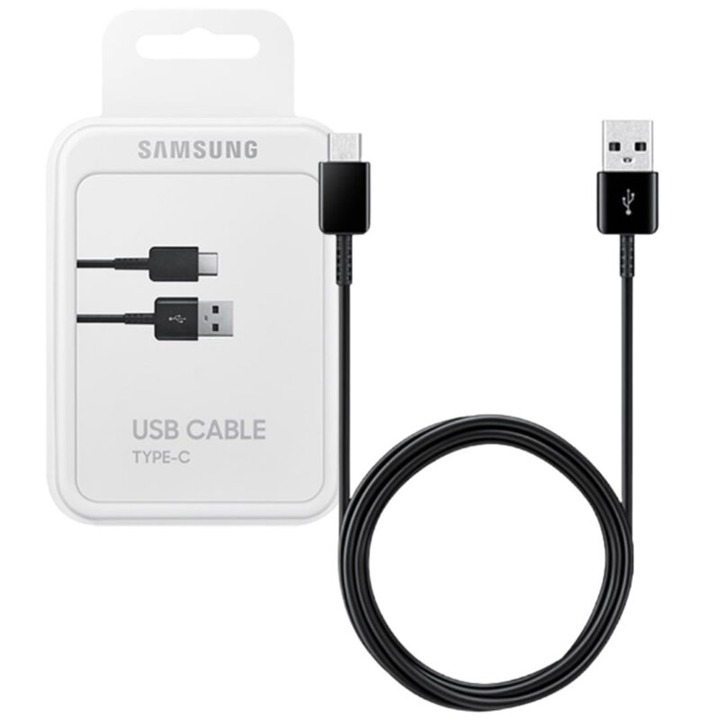 Cablu de date original Samsung, USB-A la Type-C, 1.5m, negru, EP-DG930IBEGWW