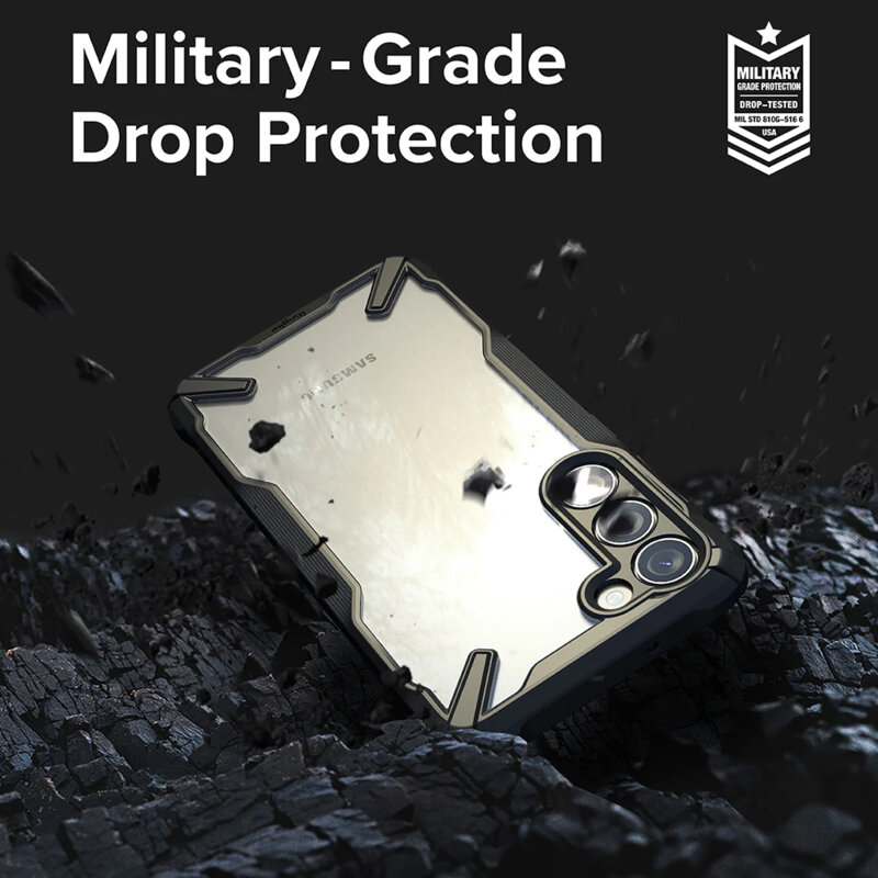 Husa Samsung Galaxy S23 Plus Ringke Fusion X Design, camo black