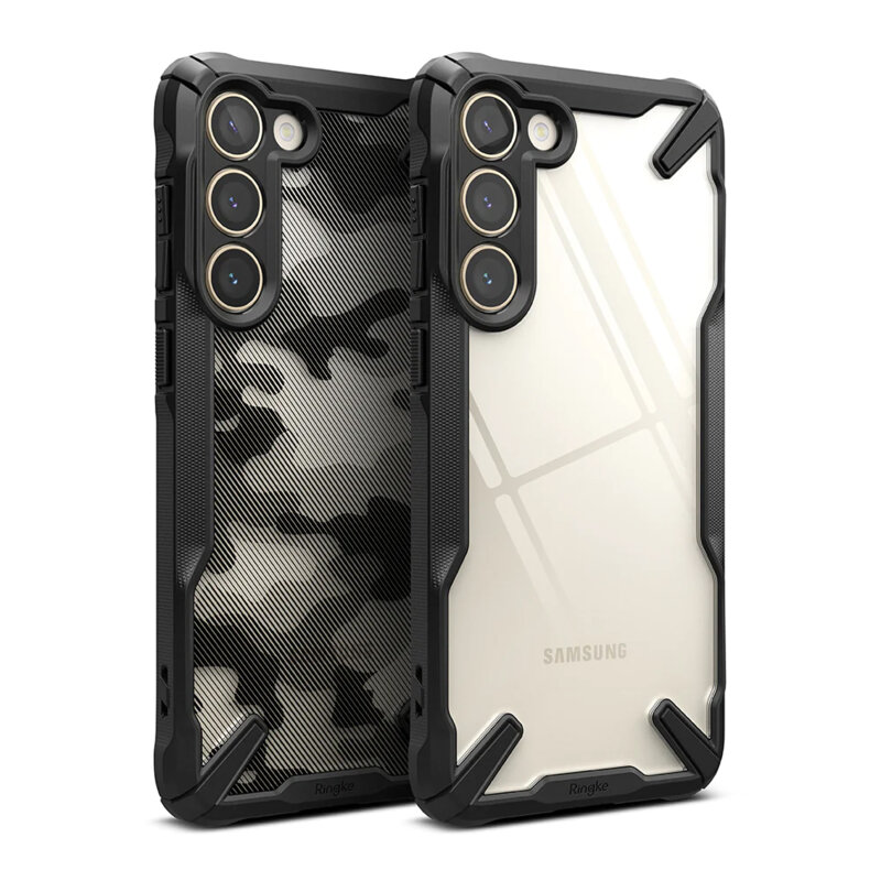 Husa Samsung Galaxy S23 Plus Ringke Fusion X Design, camo black