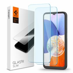 [Pachet 2x] Folie Samsung Galaxy A14 5G Spigen Glas.tR Slim, transparenta