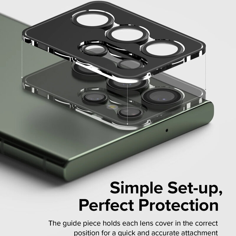Folie sticla camera Samsung Galaxy S23 Ultra Ringke Camera Lens Frame, negru