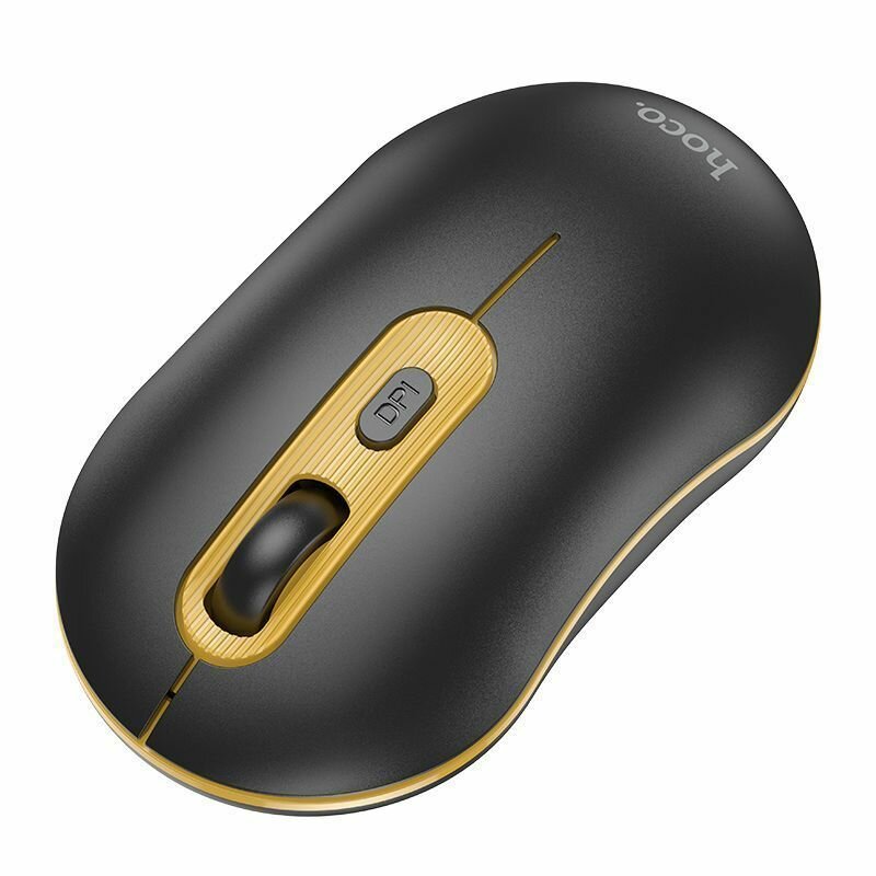 Mouse wireless pentru laptop 1600 DPI Hoco GM21, galben