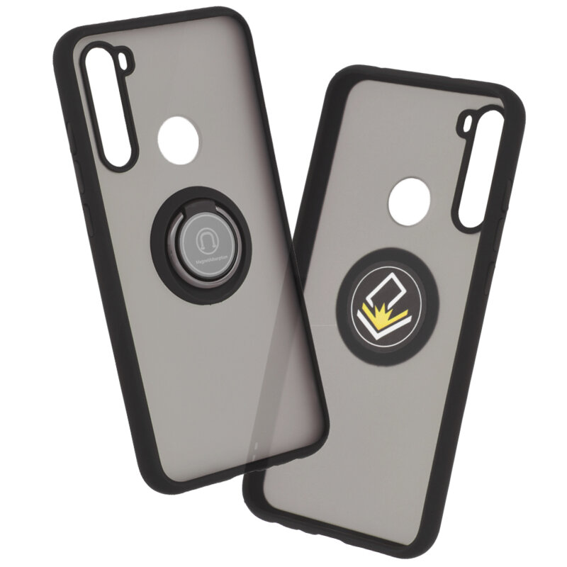 Husa Xiaomi Redmi Note 8 Techsuit Glinth Cu Inel Suport Stand Magnetic - Negru