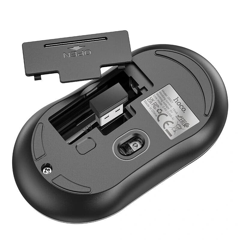 Mouse wireless pentru laptop 1600 DPI Hoco GM21, alb
