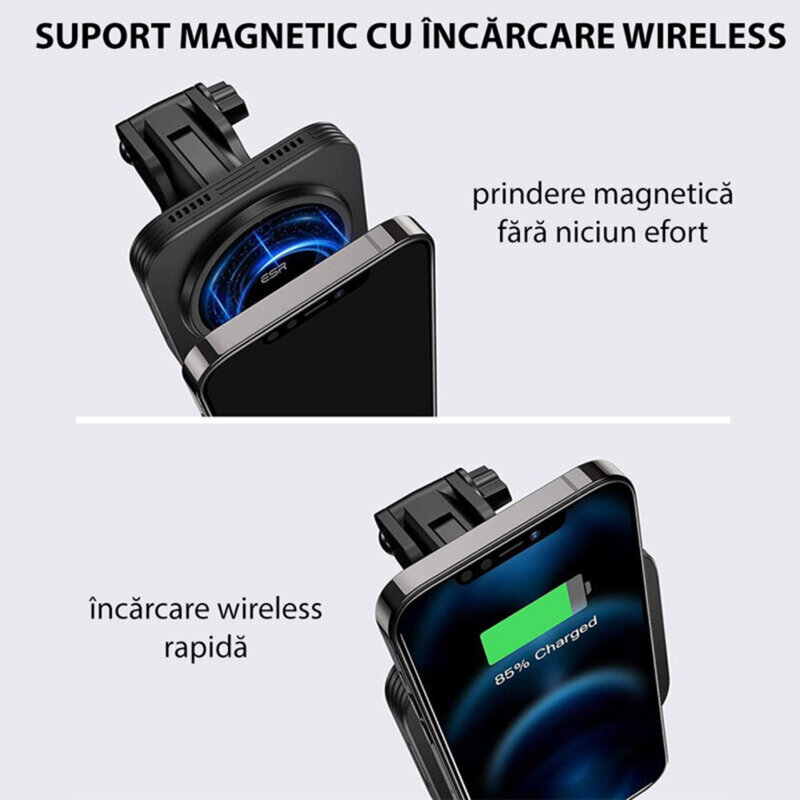 Suport auto incarcare wireless MagSafe bord/parbriz ESR Halolock