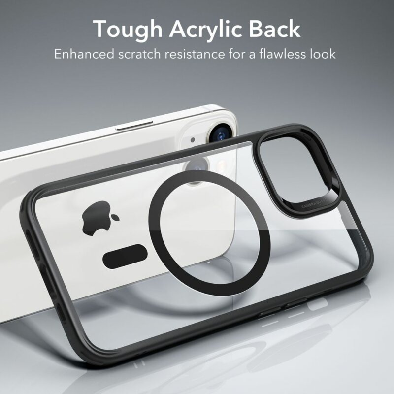 Husa iPhone 14 / iPhone 13 ESR Classic Hybrid HaloLock, negru/transparenta