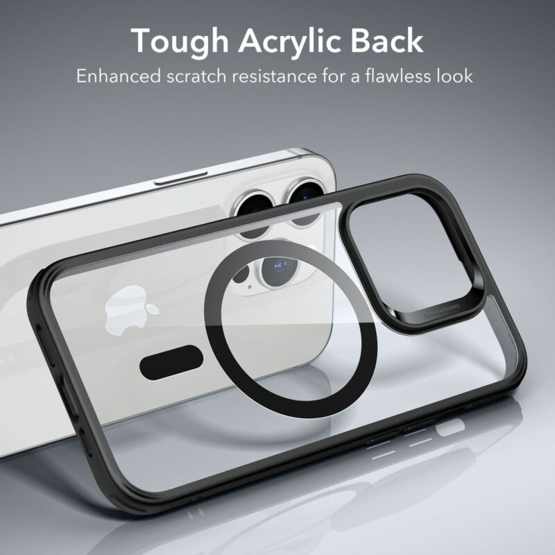 Husa iPhone 14 Pro ESR Classic Hybrid HaloLock, negru/transparenta
