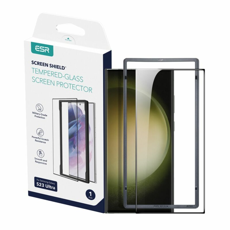 Folie sticla Samsung Galaxy S23 Ultra ESR Screen Shield, transparenta
