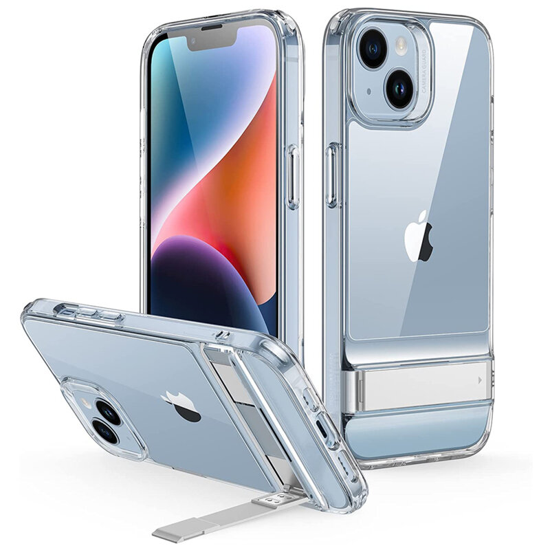 Husa iPhone 14 / iPhone 13 ESR Air Shield Boost Kickstand, transparenta