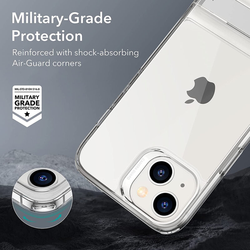 Husa iPhone 14 / iPhone 13 ESR Air Shield Boost Kickstand, transparenta