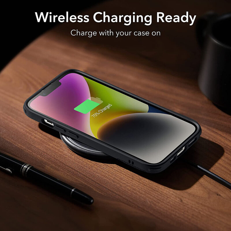 Husa iPhone 14 Plus ESR Air Shield Boost Kickstand, negru