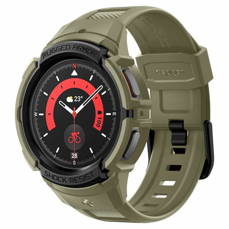 [Pachet husa + curea] Samsung Galaxy Watch5 Pro Spigen Rugged Armor Pro, kaki
