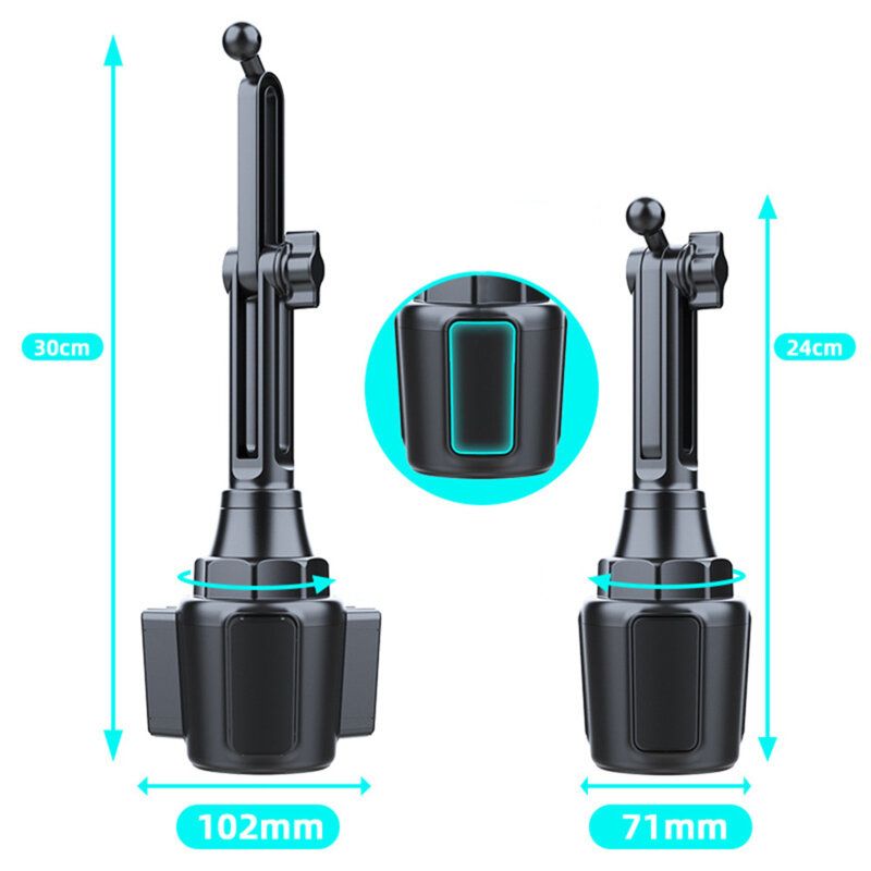 Suport telefon auto pentru pahar masina Techsuit, negru, S301