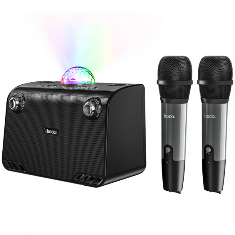 Boxa wireless Bluetooth karaoke 2 microfoane Hoco BS41 Plus