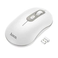 Mouse wireless pentru laptop 1600 DPI Hoco GM21, alb
