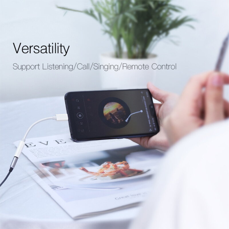 Adaptor audio Huawei Plug&Play USB Tip C la Jack, bulk, CM20