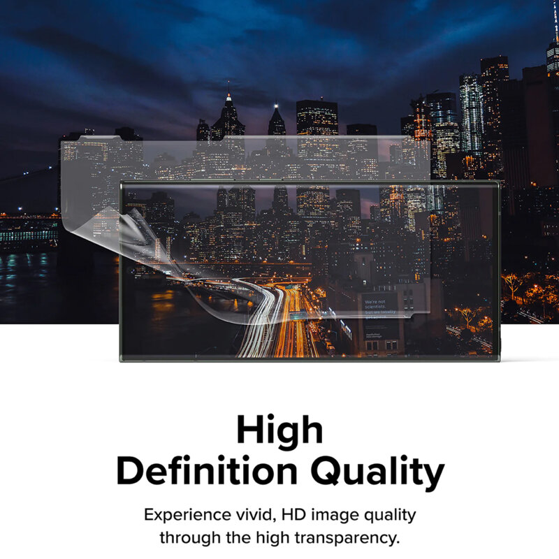 [Pachet 2x] Folie Samsung Galaxy S23 Ultra Ringke Dual Easy Wing Self Dust Removal, transparenta