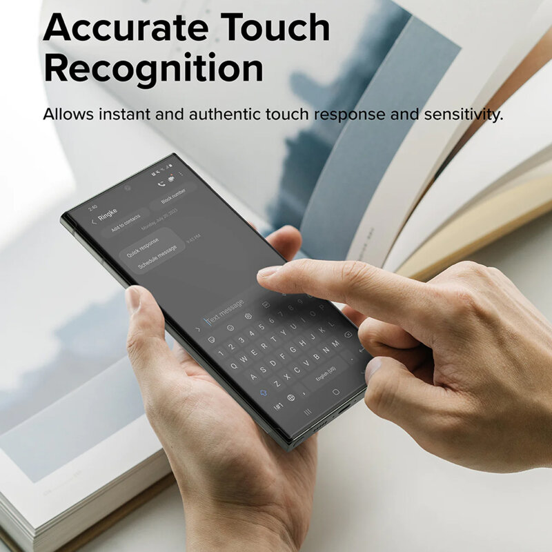 [Pachet 2x] Folie Samsung Galaxy S23 Ultra Ringke Dual Easy Wing Self Dust Removal, transparenta