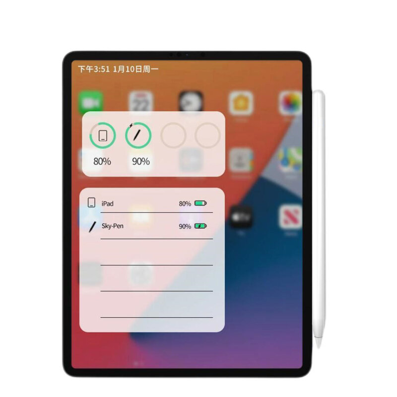 Stylus pen activ pentru iPad cu Palm Rejection Techsuit M2, alb