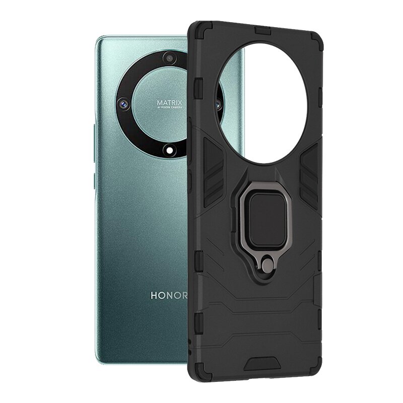 Husa Honor Magic5 Lite Techsuit Silicone Shield, negru