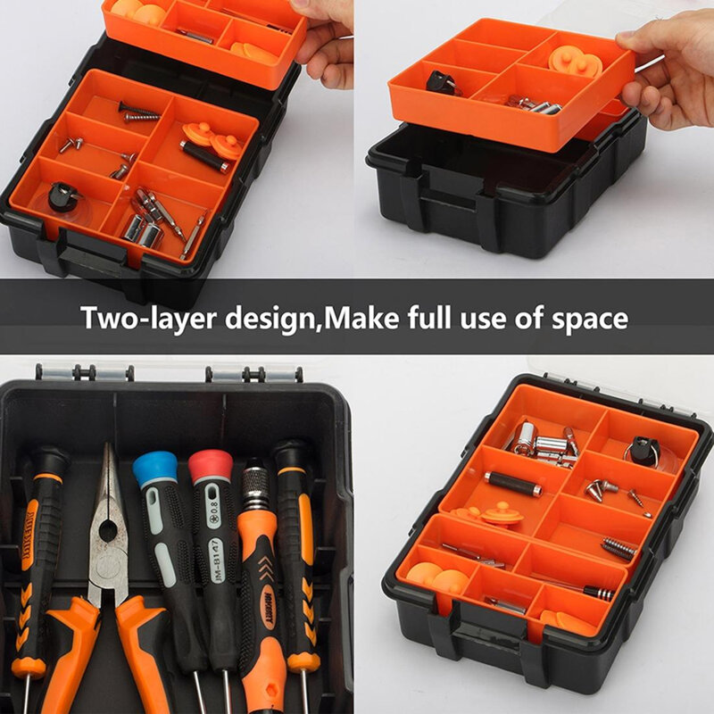 Organizator cutie plastic Jakemy JM-Z20, portocaliu