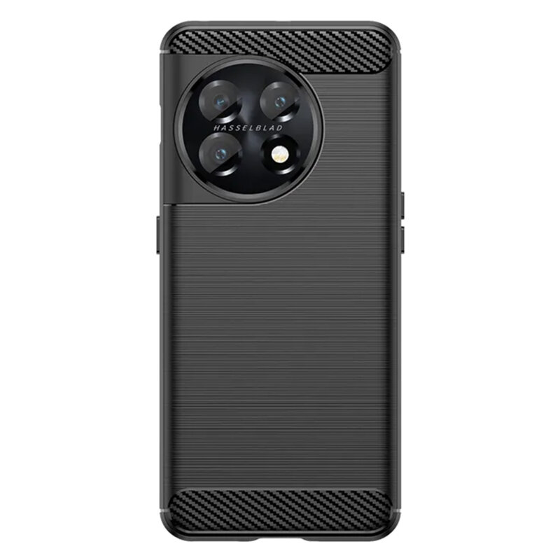 Husa OnePlus 11 Techsuit Carbon Silicone, negru