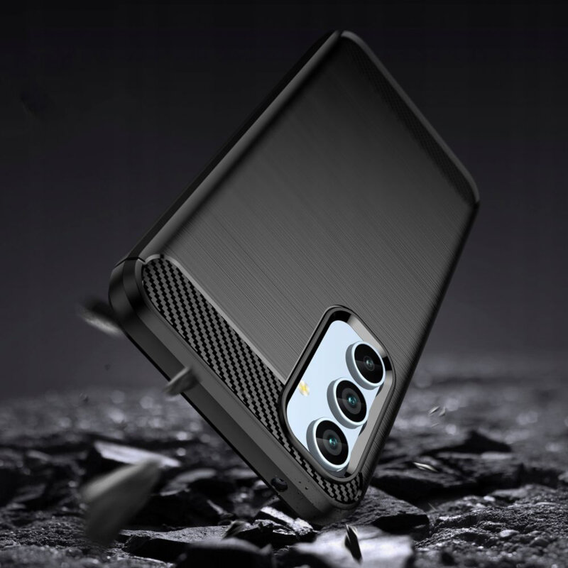 Husa Samsung Galaxy A34 5G Techsuit Carbon Silicone, negru