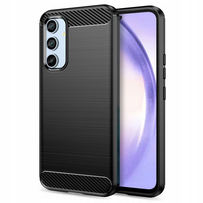 Husa Samsung Galaxy A54 Techsuit Carbon Silicone, negru