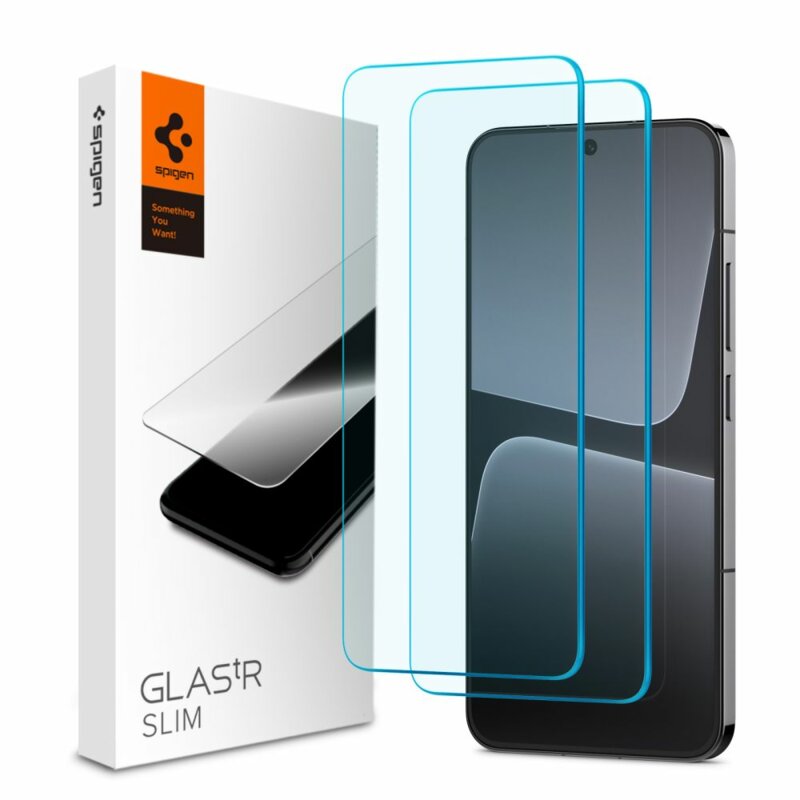 [Pachet 2x] Folie Xiaomi 13 Spigen Glas.tR Slim, transparenta