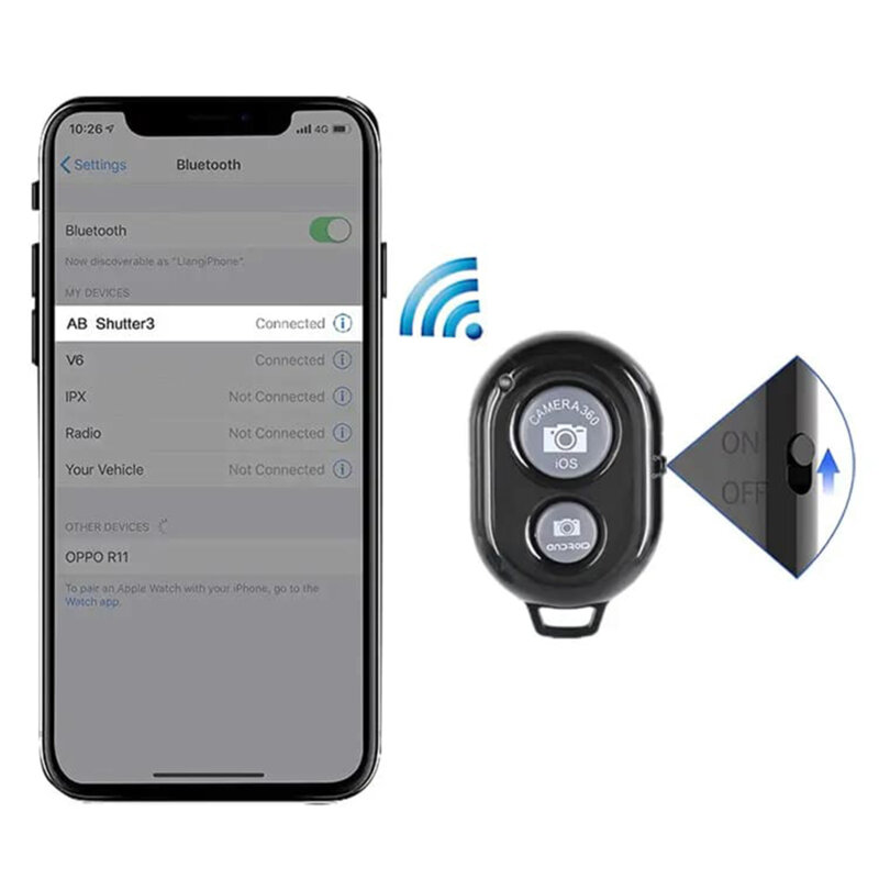 Telecomanda tip Joystick pentru selfie Techsuit, negru, RMC-01