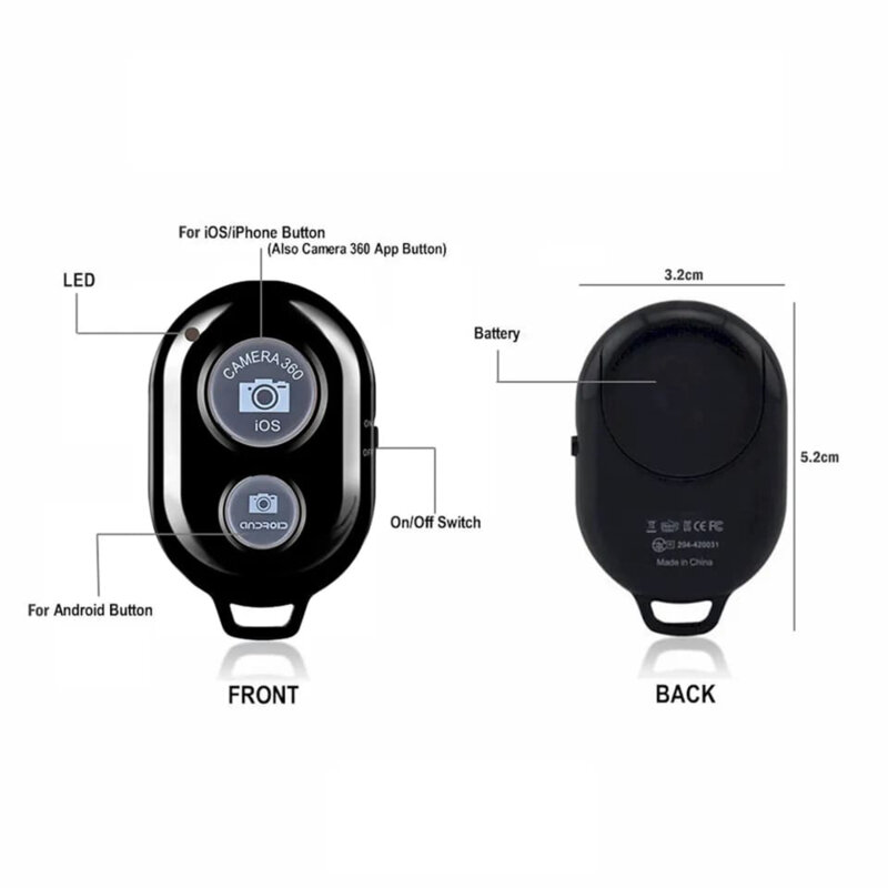 Telecomanda tip Joystick pentru selfie Techsuit, negru, RMC-01