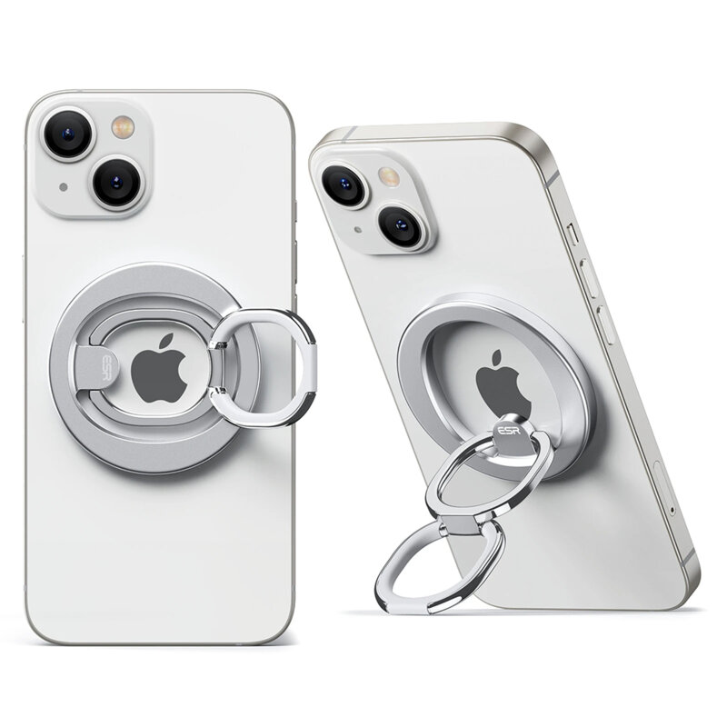 Suport inel iPhone MagSafe ESR HaloLock Ring Stand, argintiu