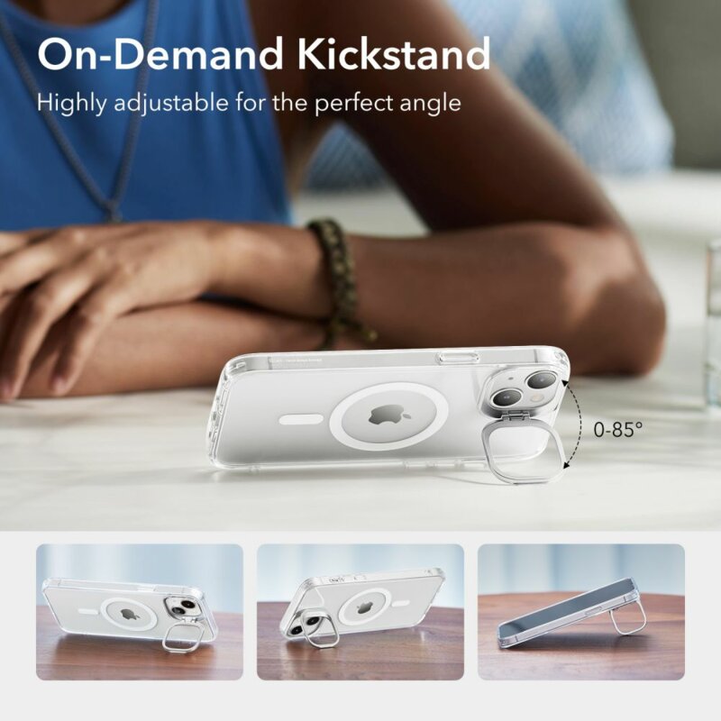 Husa iPhone 13 / iPhone 14 ESR Classic Kickstand HaloLock, transparenta