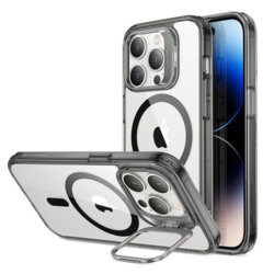Husa iPhone 14 Pro ESR Classic Kickstand HaloLock, negru transparent