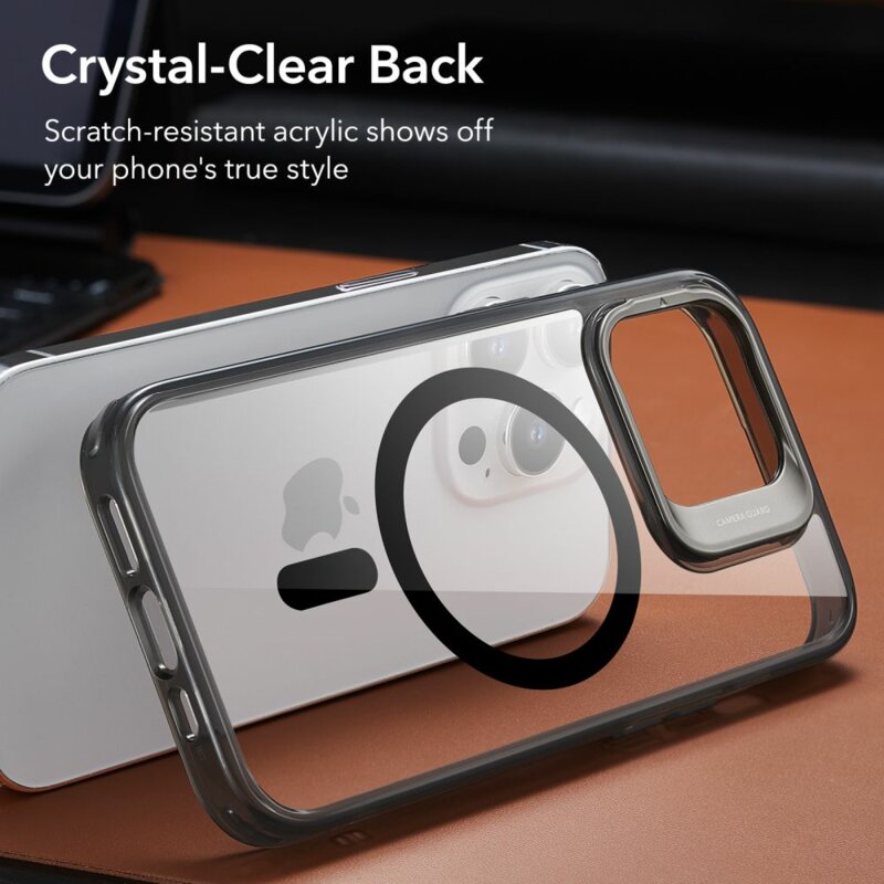 Husa iPhone 14 Pro ESR Classic Kickstand HaloLock, negru transparent