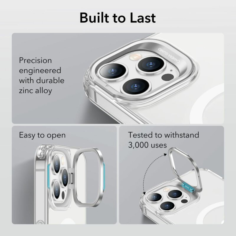 Husa iPhone 14 Pro ESR Classic Kickstand HaloLock, transparenta