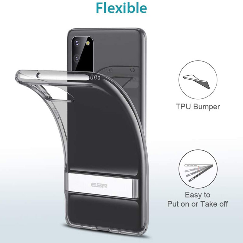 Husa Samsung Galaxy S20 ESR Air Shield Boost Kickstand, transparenta