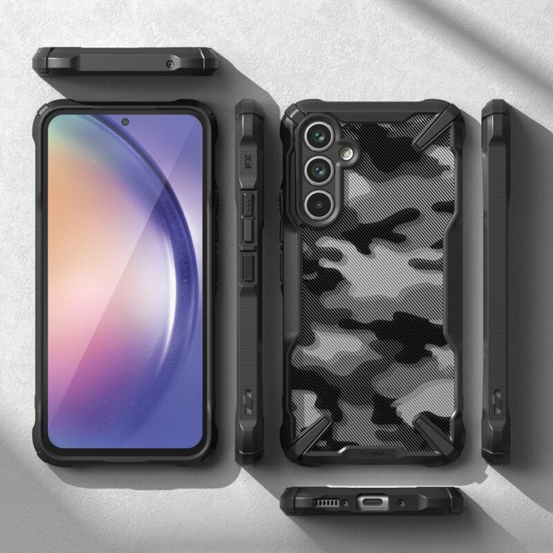 Husa Samsung Galaxy A54 Ringke Fusion X Design, camo black