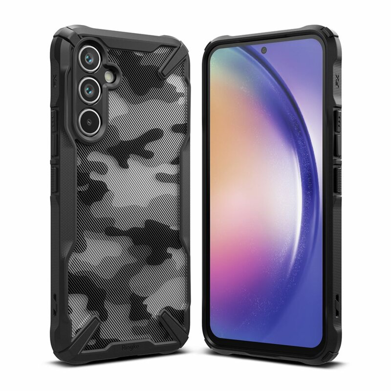 Husa Samsung Galaxy A54 Ringke Fusion X Design, camo black